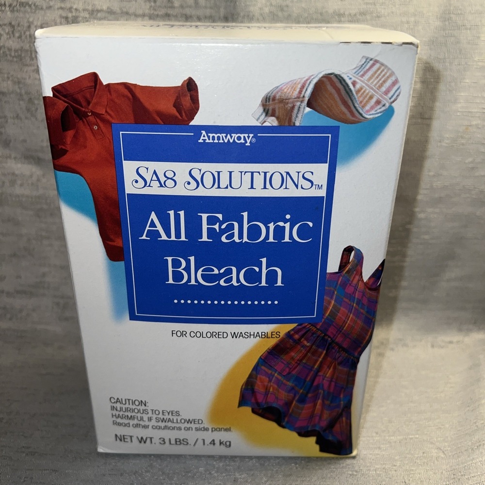 Amway SA8 Solutions All Fabric Bleach 3lbs 45 Washloads Vintage NEW Old Stock